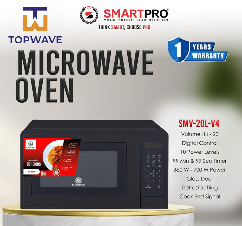 SmartPro 20Ltrs Digital Microwave Oven High Quality Microwaves With Warranty SMV-20L-V2