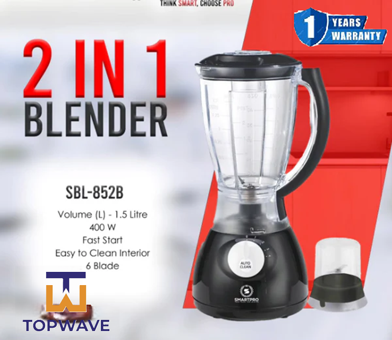 Smartpro SBL-852B 2 IN 1 Blender,Grinder and smoothie maker