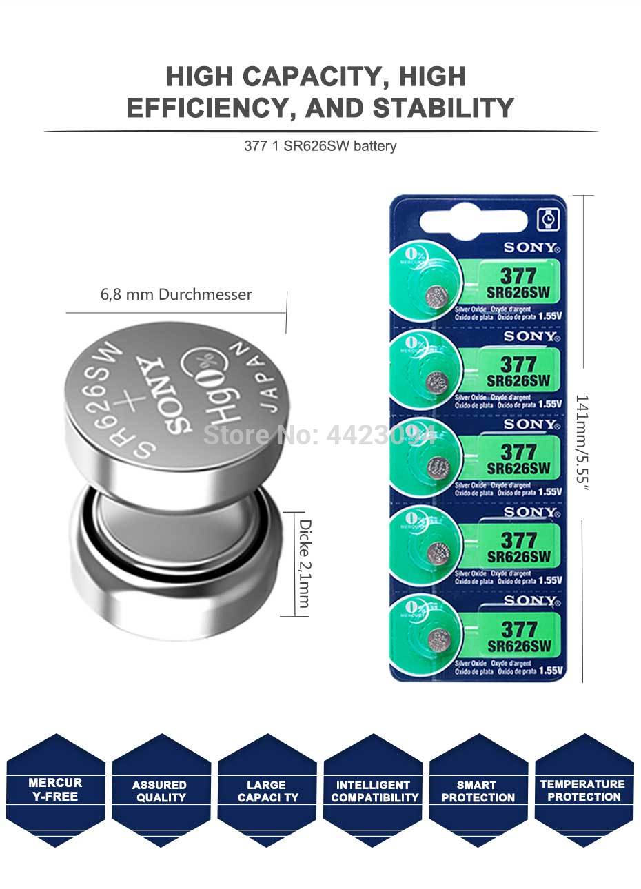 371 SR920SW Silver Oxide Button Battery 1.55V X 1