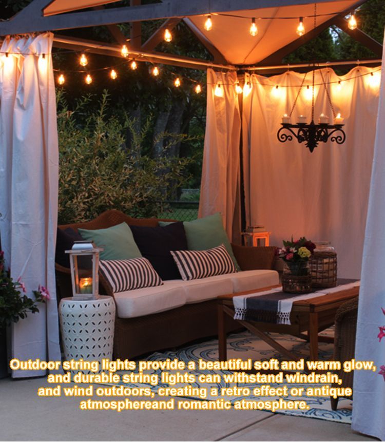Garden Bulbs Lights 240V 15 LED15 Meters Outdoor String Warm White Decoration Fairy
