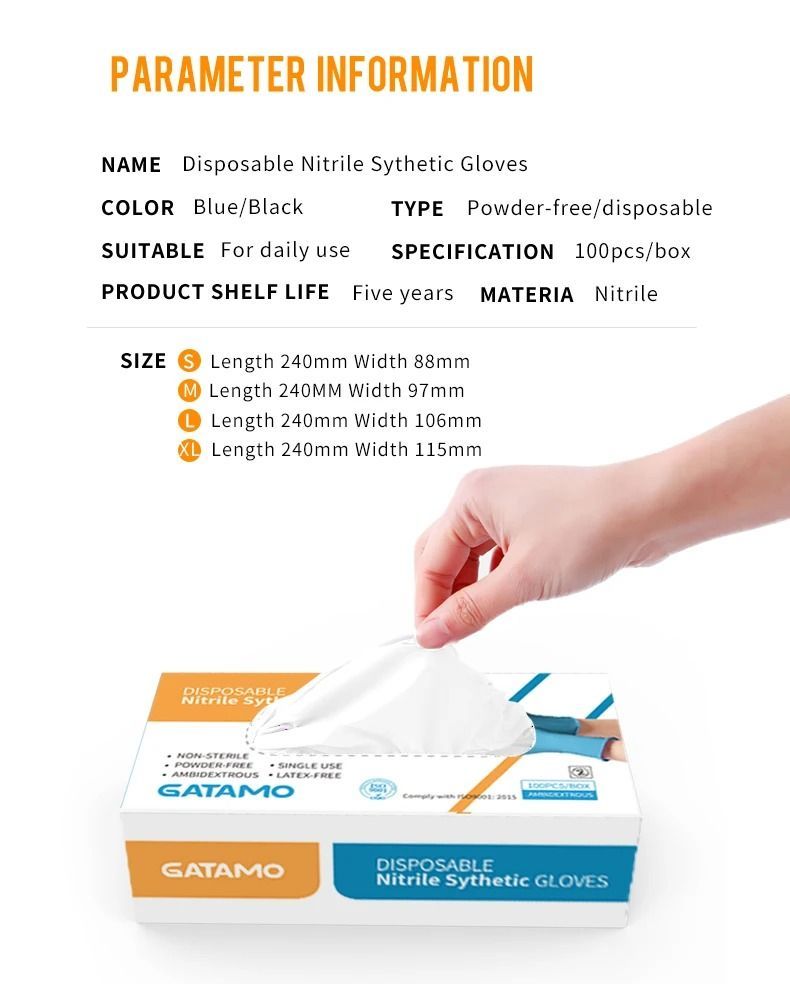 White Nitrile Medical Grade Gloves Silicon Latex Rubber Kitchen