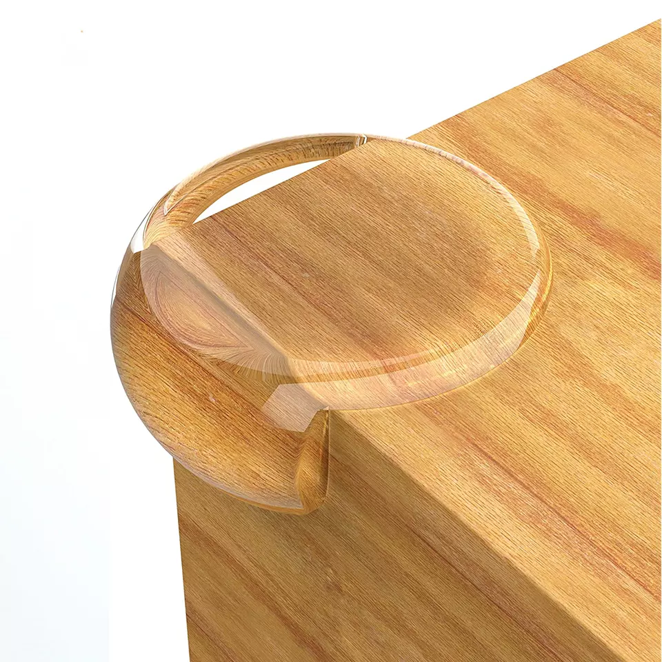 4 PCS ROUND Baby Proofing Corner Guards Furniture Silicone Safety 4pcs Soft Table/Glass Corner Protectors Baby Safety Clear Heavy Duty Adhesive Bed, Dressers Cabinets Keep Baby Kids PVC Clear Edge