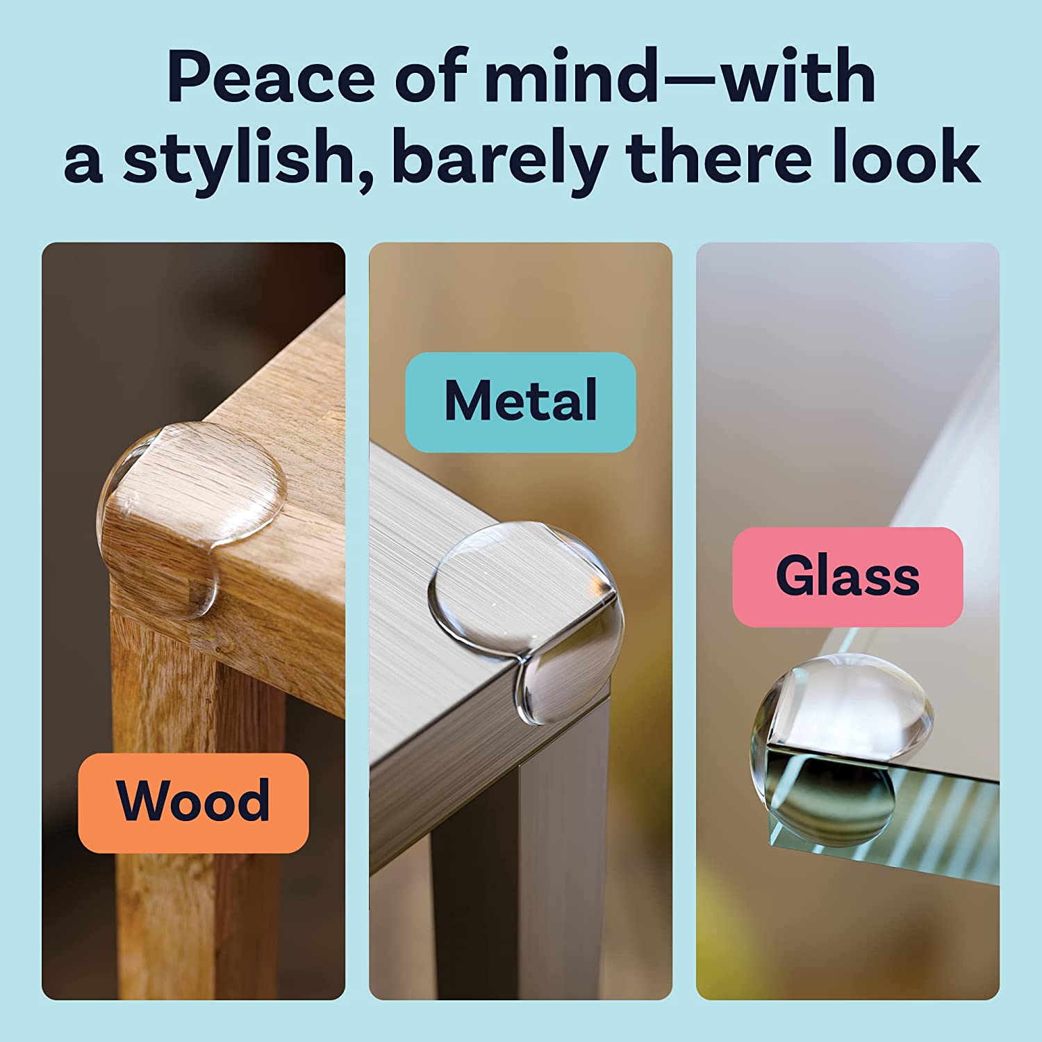 4 PCS ROUND Baby Proofing Corner Guards Furniture Silicone Safety 4pcs Soft Table/Glass Corner Protectors Baby Safety Clear Heavy Duty Adhesive Bed, Dressers Cabinets Keep Baby Kids PVC Clear Edge