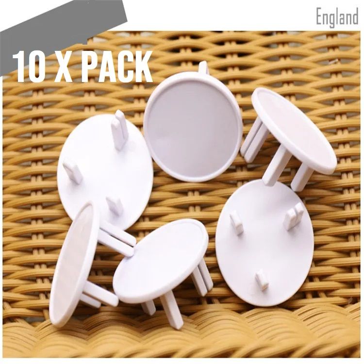 10 x Pcs Childproof Safety Covers Baby Electric Plug Protector Socket (10 – PACK)