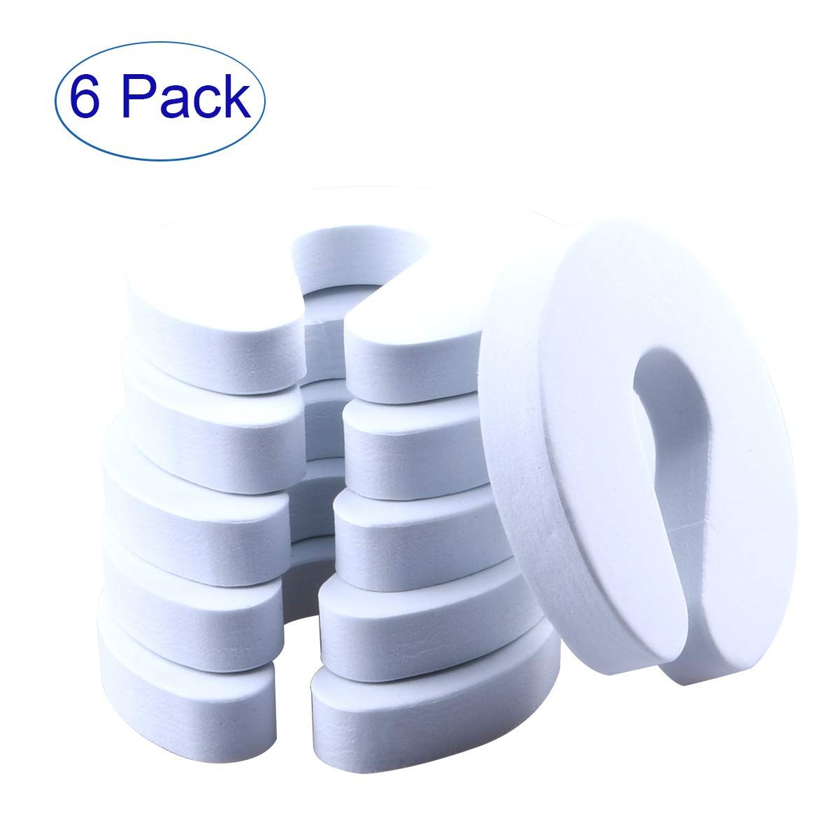 Door WHITE Guard Babyproof Protector Stopper Foam Finger Pinch Childproof Hand