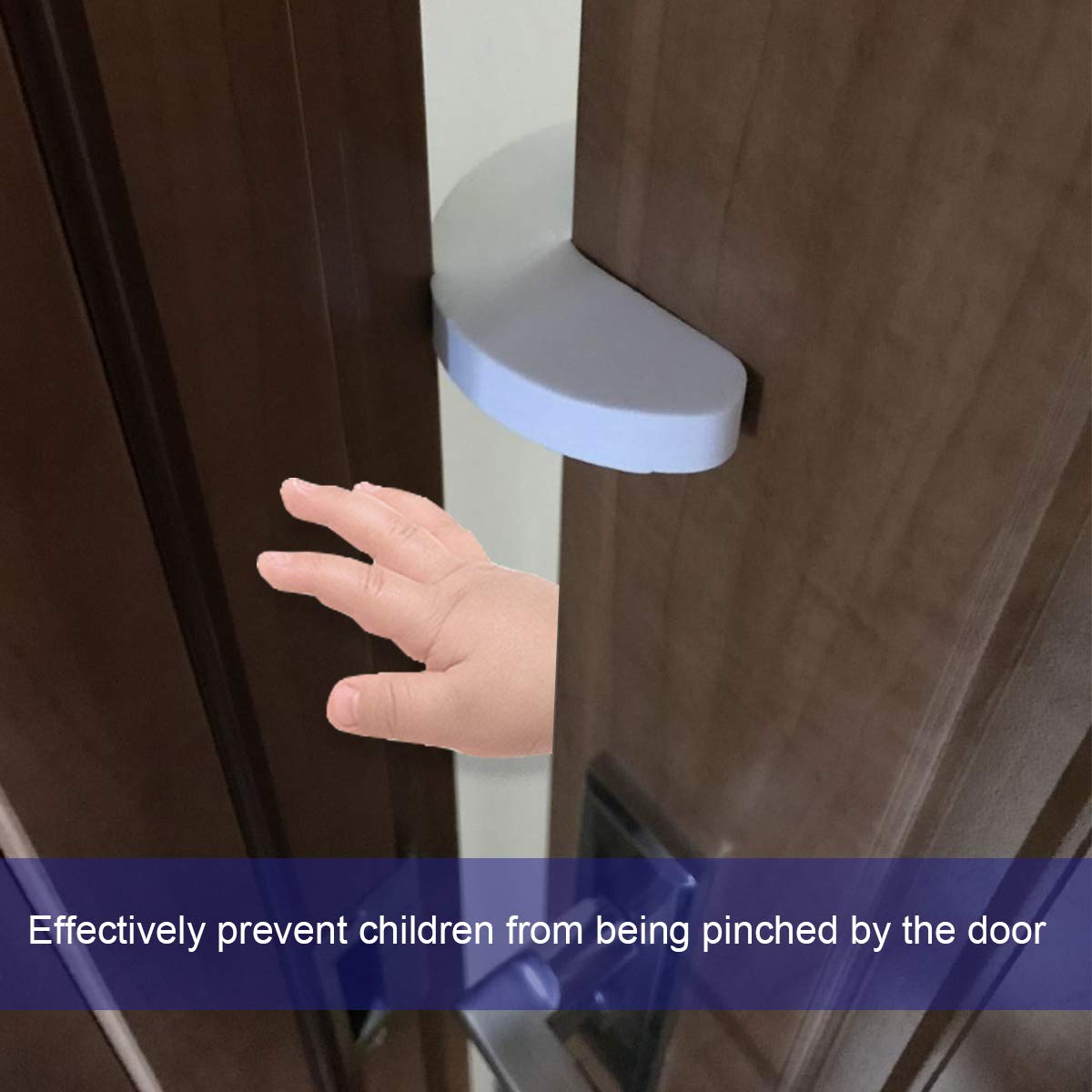 Door WHITE Guard Babyproof Protector Stopper Foam Finger Pinch Childproof Hand