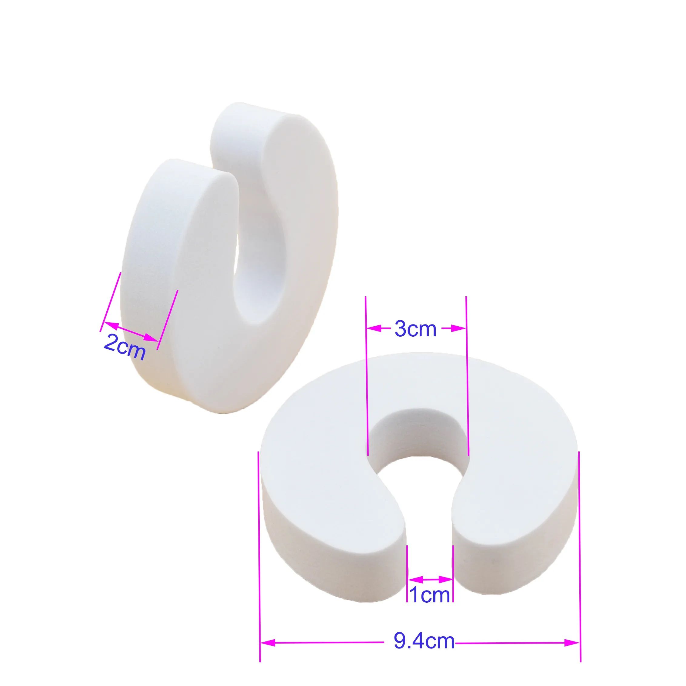 Door WHITE Guard Babyproof Protector Stopper Foam Finger Pinch Childproof Hand