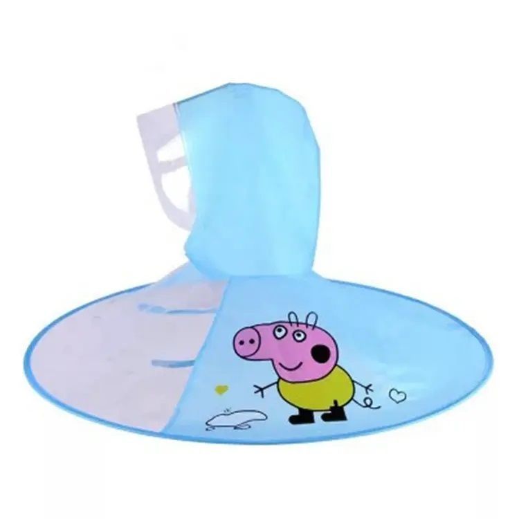 Kids Raincoats Baby Children Umbrella Hat Jacket Pink Yellow Blue