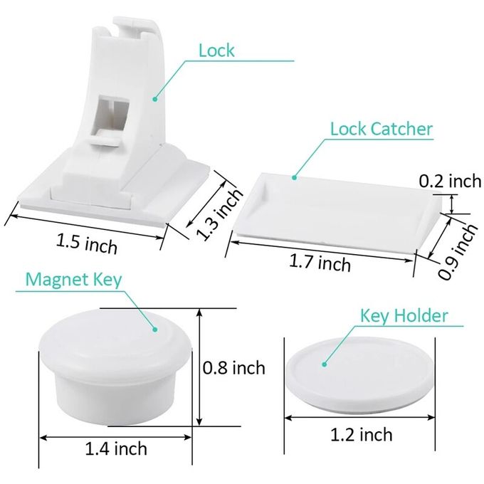 Magnetic Protection Children Door Baby Proof Safety Cabinet Locks Kids Drawer
