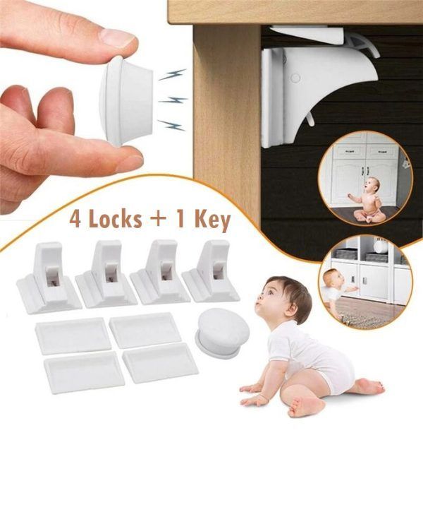 Magnetic Protection Children Door Baby Proof Safety Cabinet Locks Kids Drawer