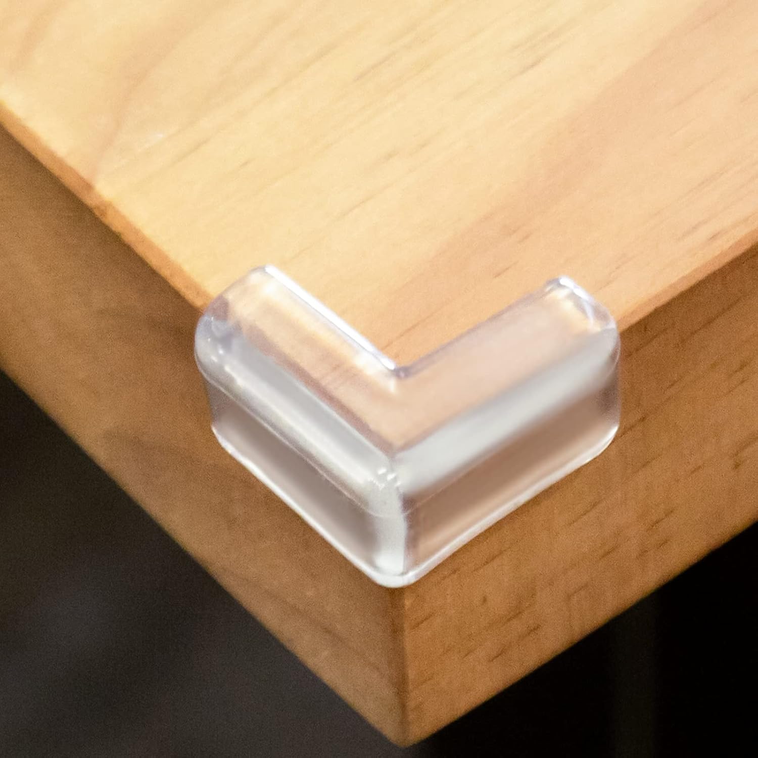 4 PCS L SHAPE - Baby Proofing Corner Guards Furniture Silicone Safety 4pcs Soft Table/Glass Corner Protectors Baby Safety Clear Heavy Duty Adhesive Bed, Dressers Cabinets Keep Baby Kids PVC Clear Edge