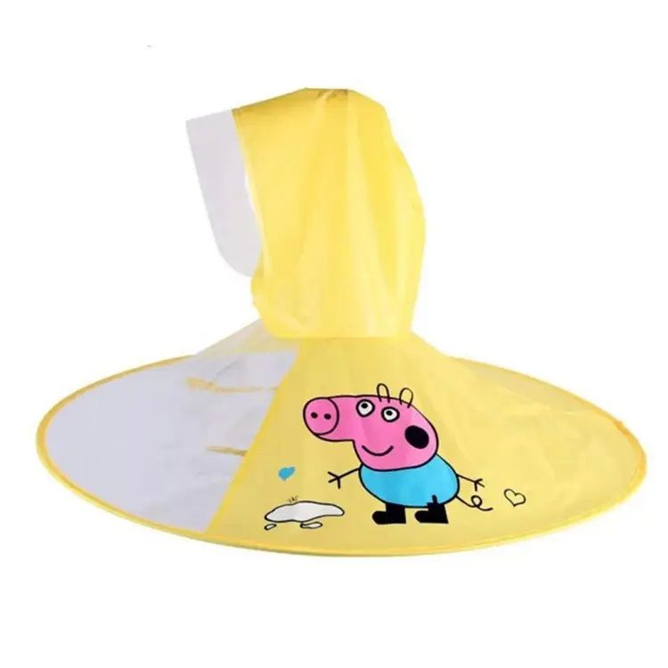 Kids Raincoats Baby Children Umbrella Hat Jacket Pink Yellow Blue