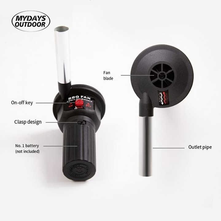 Charcoal Battery Electrical Bellow Outdoor Hand Held Fire Starter Burning Mini Blower Camping Grill Air Fan Picnic