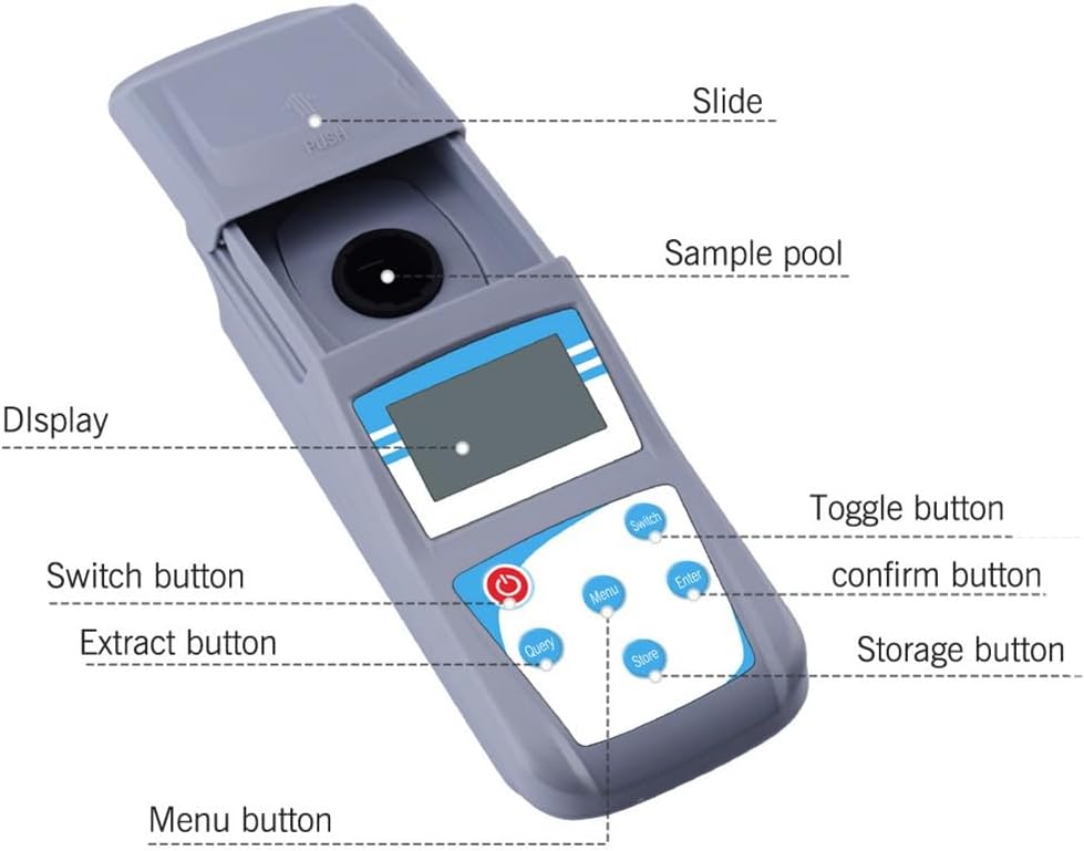 ZD-2A 0-200NTU Intelligent Sewage Turbidity Meter Set kit Portable Handheld Digital Display Turbidity Meter For Water Laboratory