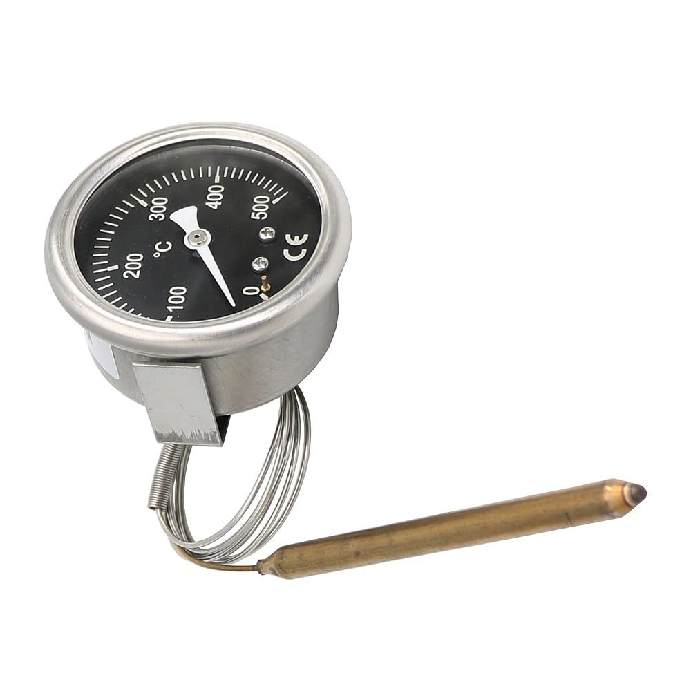 Pizza Oven Electric Oven Bread Kiln Thermometer Pointer Temperature Display 500 Degrees 304 Stainless Steel Temperature Gauge