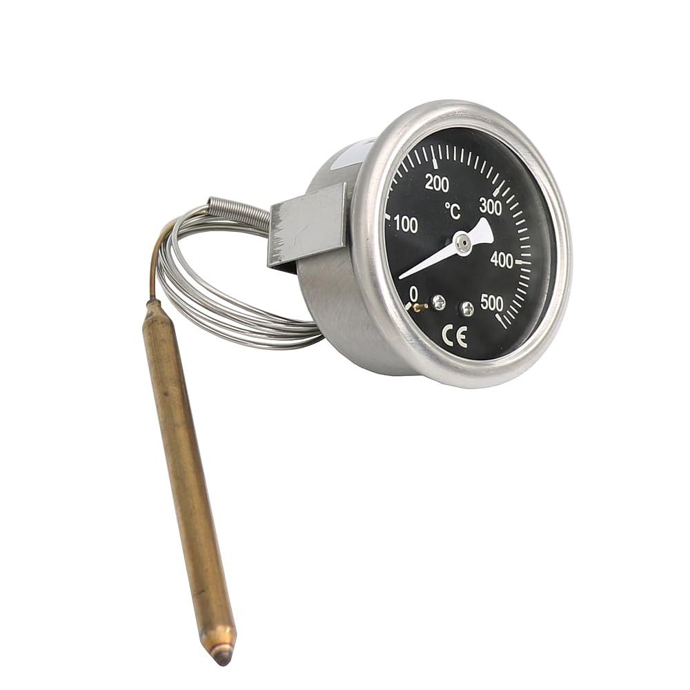 Pizza Oven Electric Oven Bread Kiln Thermometer Pointer Temperature Display 500 Degrees 304 Stainless Steel Temperature Gauge