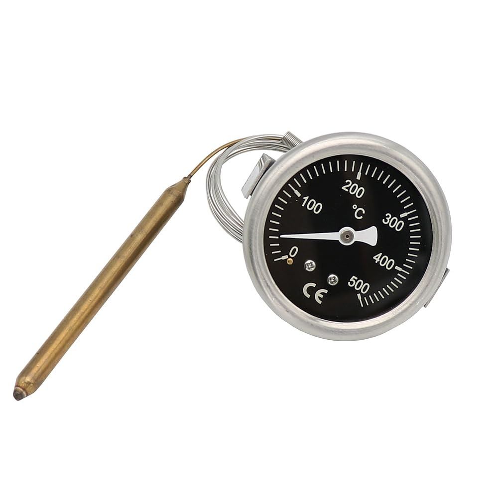 Pizza Oven Electric Oven Bread Kiln Thermometer Pointer Temperature Display 500 Degrees 304 Stainless Steel Temperature Gauge