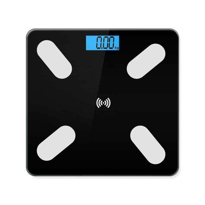 Rechargeable BMI Bathroom Weighing Body Scale Smart Backlit display IOS Android app