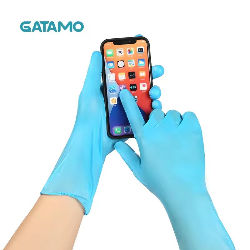 BLUE Nitrile Gloves Powder-Free Medical Grade Examination Gloves 3.5gsm.Gatanamo Food handling Kitchen Tattoo Rubber Silicone