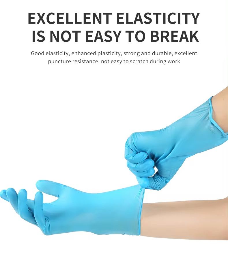 BLUE Nitrile Gloves Powder-Free Medical Grade Examination Gloves 3.5gsm.Gatanamo Food handling Kitchen Tattoo Rubber Silicone