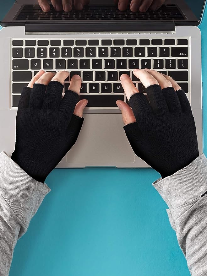 Mittens Gloves Winter Unisex Hand Warmer Winter Cold Fingerless Half Finger Knitted Non-slip