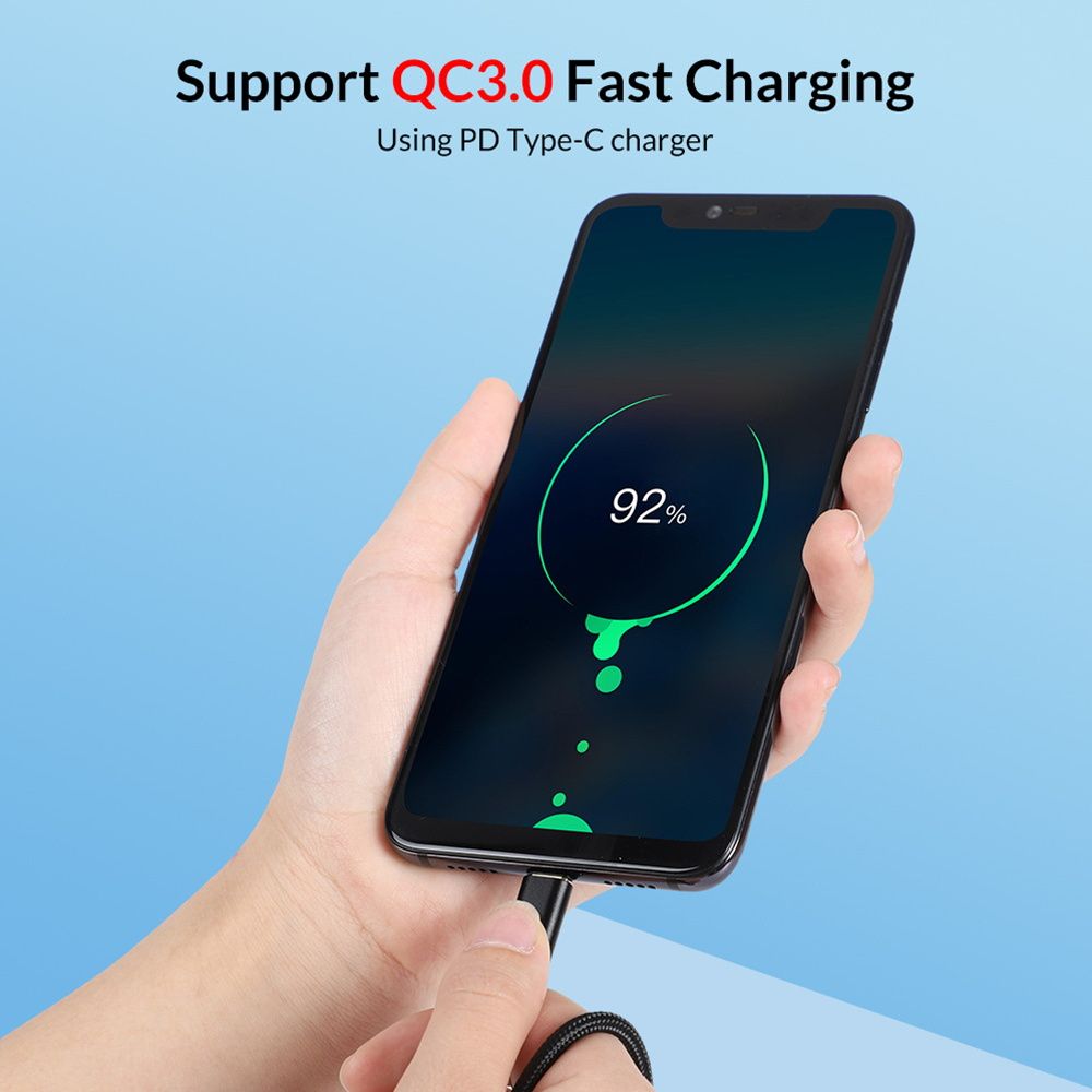 Type C To Type C USB Data PD Fast Charge Cable Black transfer