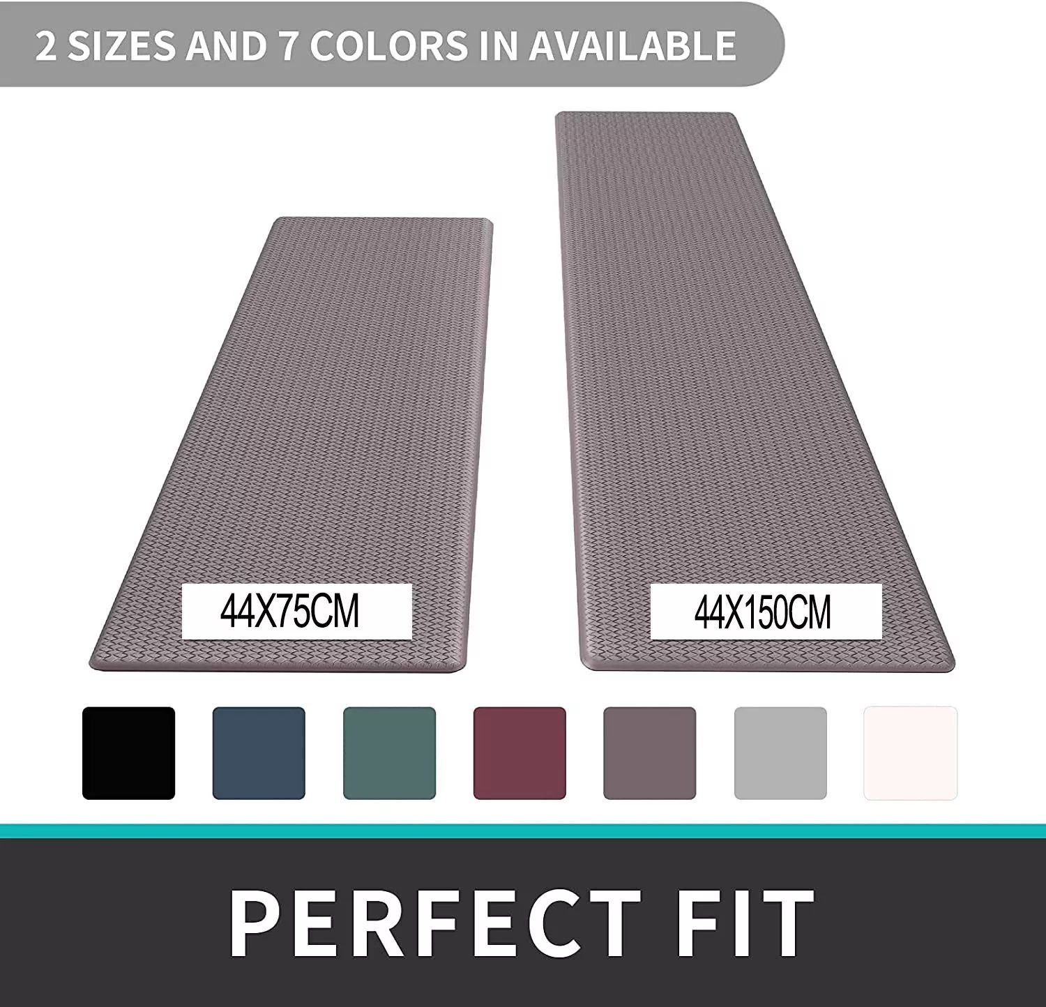 Kitchen Mat Anti Fatigue Large Bath Floor Non Slip Absorbent New Grey and Black Antifatigue Soft