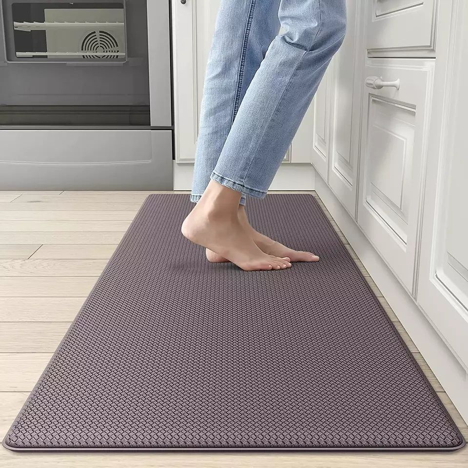 Kitchen Mat Anti Fatigue Large Bath Floor Non Slip Absorbent New Grey and Black Antifatigue Soft