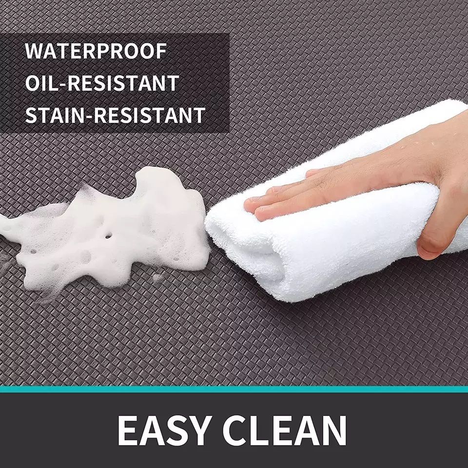 Kitchen Mat Anti Fatigue Large Bath Floor Non Slip Absorbent New Grey and Black Antifatigue Soft