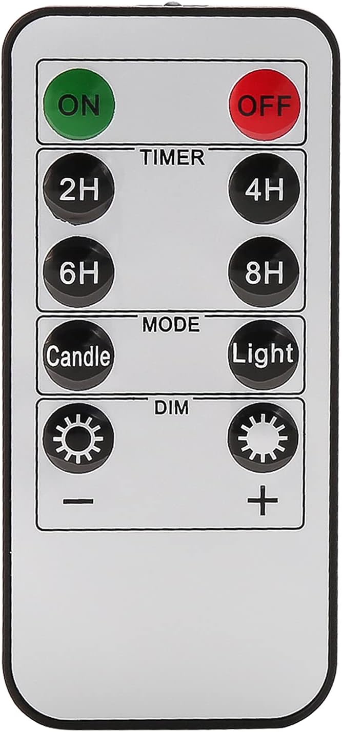10-Key Remote Control Timers for LED Flameless Swing Flickering Candles Electronic Lights