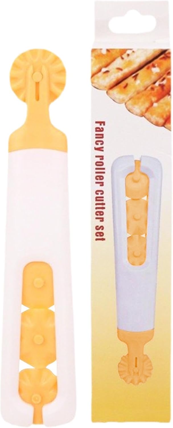 Pastry wheel dough roller with 4-in-1 design cutting cutter ravioli noodles cookies pasta