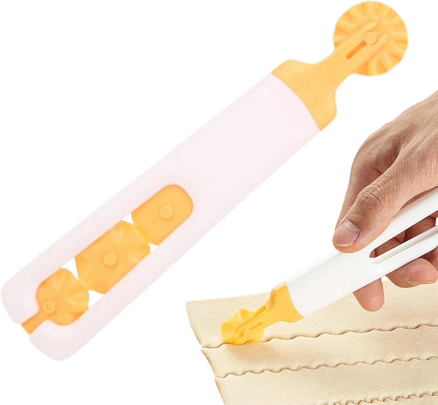 Pastry wheel dough roller with 4-in-1 design cutting cutter ravioli noodles cookies pasta