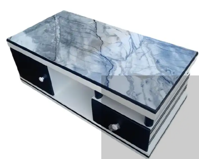 Stylish Black and White 4x2 Modern Coffee Table – Fresh Design for Any Space