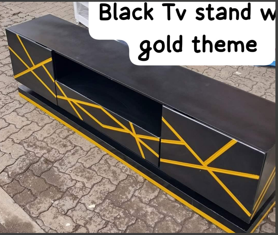 【LIMITED OFFER】5ft black Istanbul TV Stand for Living Room .