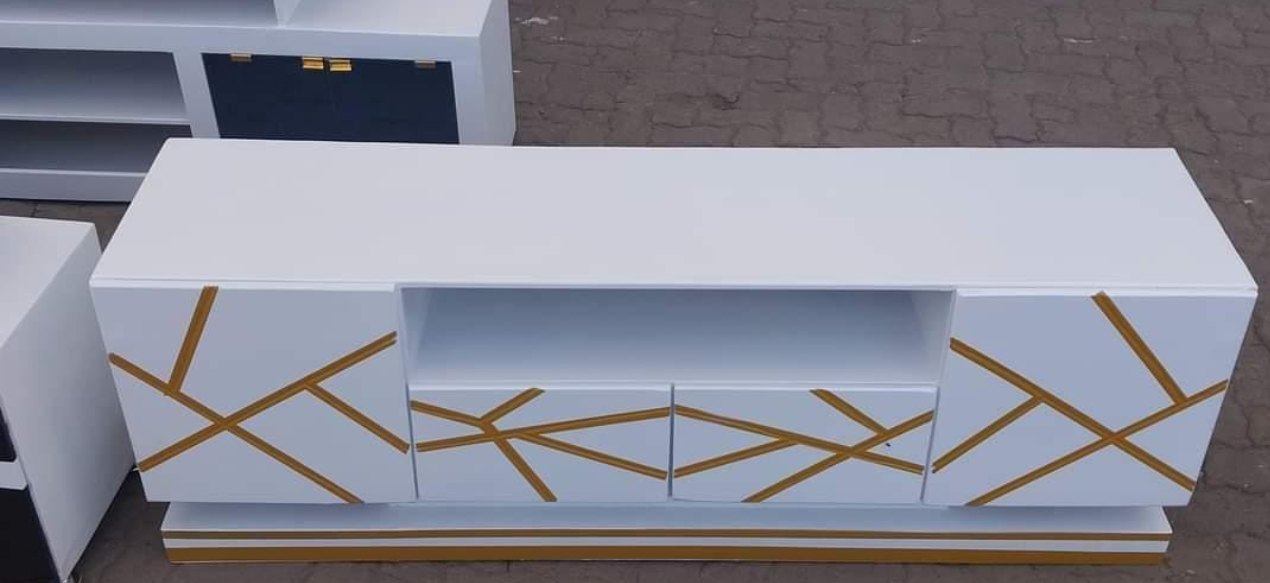 【LIMITED OFFER】5ft White Istanbul TV Stand for Living Room .