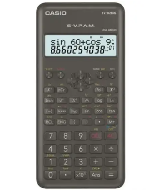 Casio FX82MS 2nd Edition Scientific Calculator Non-programmable BLACK