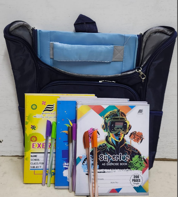 OFFER! OFFER! PREMIUM SM Baby School Bag Children's School Bag First Space Backpack ,Waterproof Back to School Bags Multicolor- Medium(Grade 1- Grade 3)PLUS FREE 12PCS A5 EXERSISE BOOKS AND PENS