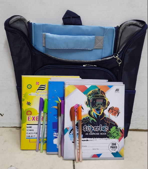 OFFER! OFFER! PREMIUM SM Baby School Bag Children's School Bag First Space Backpack ,Waterproof Back to School Bags Multicolor- Medium(Grade 1- Grade 3)PLUS FREE 12PCS A5 EXERSISE BOOKS AND PENS