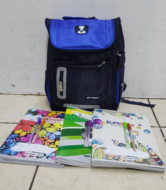 OFFER! OFFER! PREMIUM SM Baby School Bag Children's School Bag First Space Backpack ,Waterproof Back to School Bags Multicolor- Medium(Grade 1- Grade 3)PLUS FREE 12PCS A4 EXERSISE BOOKS AND 12 PENS