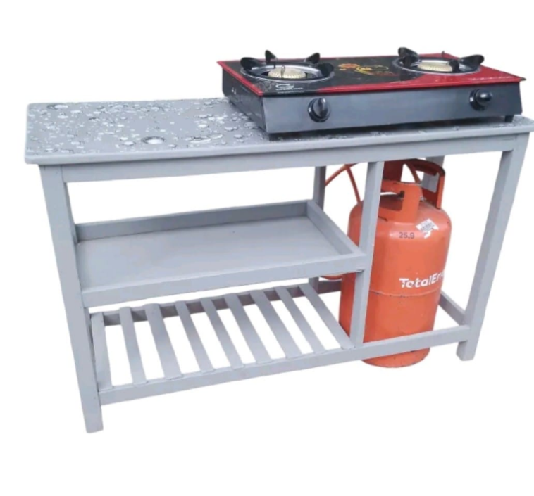 LargeModern strong and classic kitchen table,Wooden strong Kitchen table with racks. suitable for 6KG cooking Meko.as picture