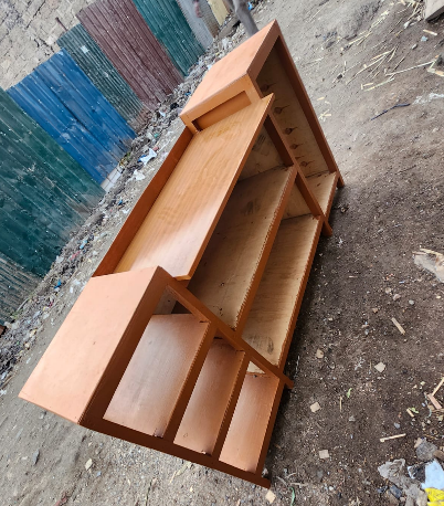 (New year sale offer price)Modern strong and classic kitchen table,Wooden strong Kitchen table with racks with big storage