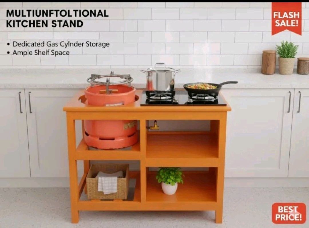 Modern strong and classic kitchen table,Wooden strong Kitchen table with racks. suitable for 6KG cooking Meko.as picture