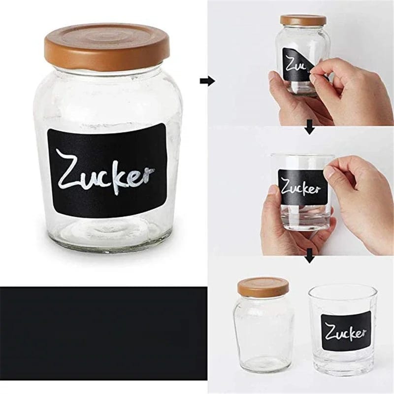 120pc jar stickers label roll +1pen
