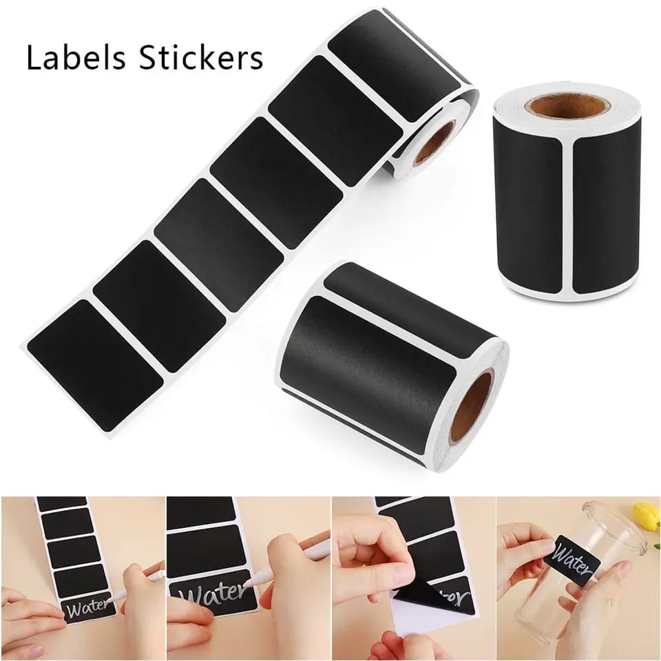 120pc jar stickers label roll +1pen
