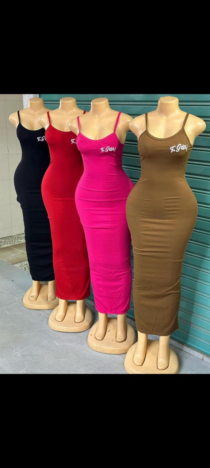 Women's Sleeveless Bodycon Midi Dress – Spaghetti Strap