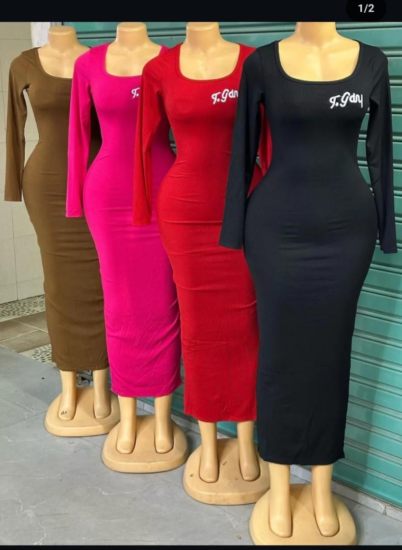 Long Sleeve Bodycon Midi Dress