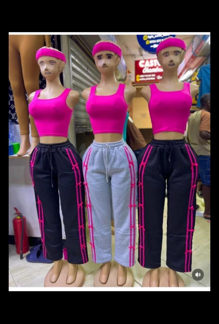 Women’s Two-Piece Casual Tracksuit – Crop Top & Jogger Pants