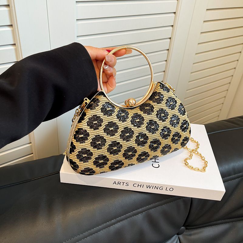 New high-end banquet bag customized with socialite temperament banquet handbag, formal dress bag, circular ring handbag