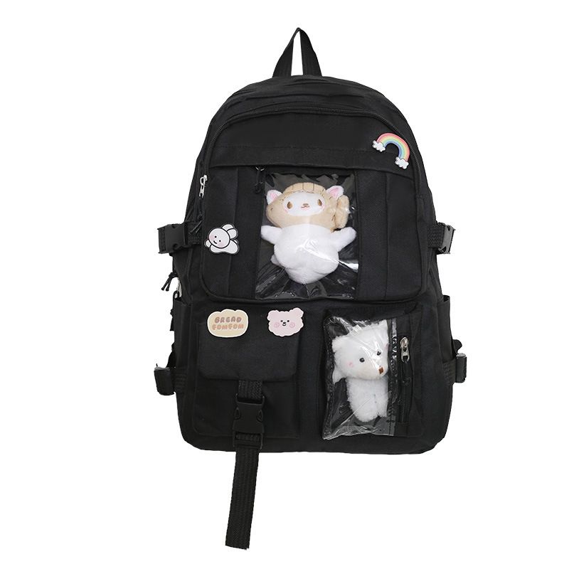 Backpack for girls, Korean version, cute Japanese campus student backpack, casual large capacity computer backpack