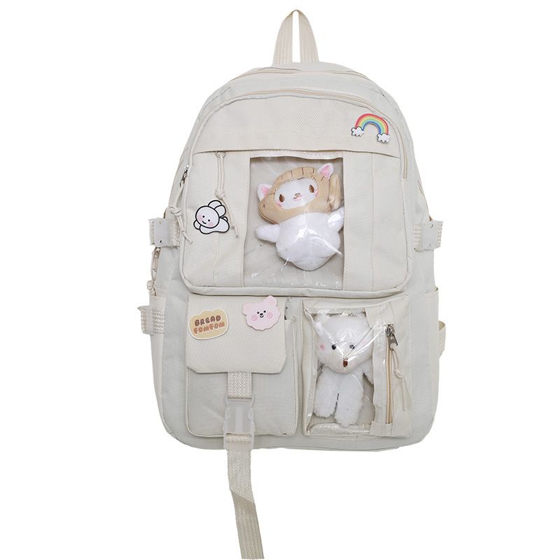 Backpack for girls, Korean version, cute Japanese campus student backpack, casual large capacity computer backpack
